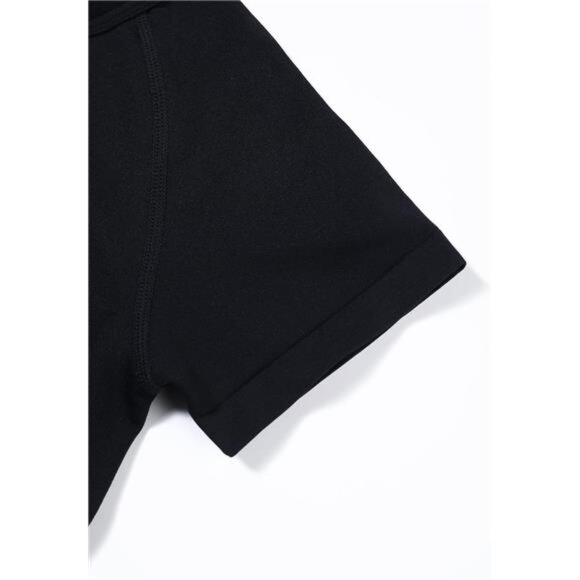 Influence Crop Top Workout Shirts for Women Black - Picture 6 of 6